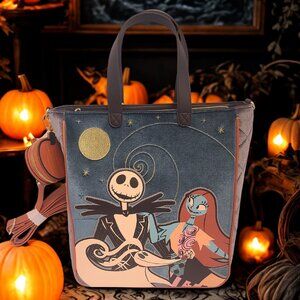 Disney Loungefly Nightmare Before Christmas Jack & Sally Tote Bag